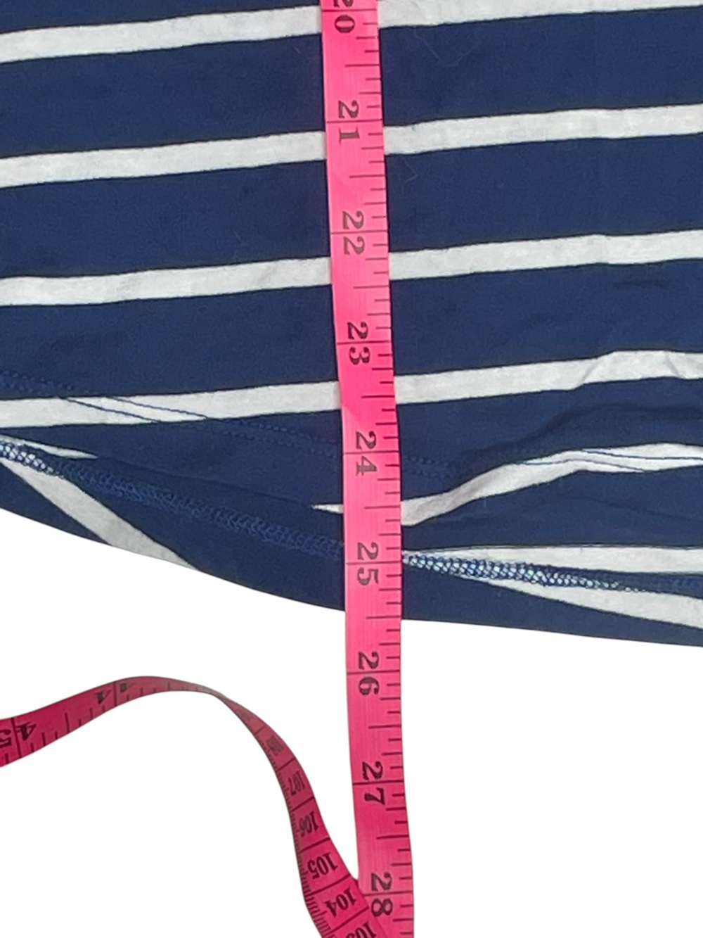 GAP XL Navy White Striped V Neck Short Sleeve Tunic Top - Picture 9 of 9